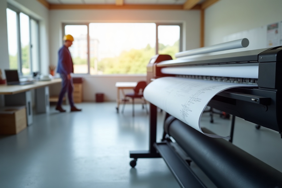 Wide format plotter delivered and set up for short-term rental